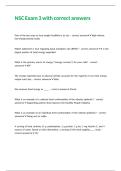 NSC Exam 3 with correct answers