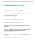 NSC Exam with correct answers