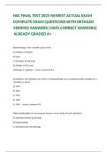 NSC FINAL TEST 2025 NEWEST ACTUAL EXAM COMPLETE EXAM QUESTIONS WITH DETAILED VERIFIED ANSWERS &lpar;100- CORRECT ANSWERS&rpar; ALREADY GRADED A&plus; 