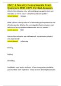 &lpar;ISC&rpar;&sup2; & Security Fundamentals Exam Questions With 100- Verified Answers&period;docx