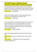 CYB 505 Secure Software Exam Questions With 100- Verified Answers&period;docx