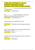 CYBR 201 CHAPTER 19 - Secure Software Development Exam Questions With 100- Verified Answers&period;docx