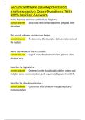 Secure Software Development and Implementation Exam Questions With 100- Verified Answers&period;docx