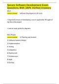 Secure Software Development Exam Questions With 100- Verified Answers&period;docx