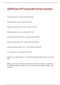 USPS Exam 477 exam with correct answers