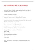 421 Postal Exam with correct answers
