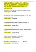 LEGAL 2700 CONTRACTS ACTUAL EXAM QUESTIONS AND CORRECT DETAILED ANSWERS &lpar;VERIFIED ANSWERS&rpar;&period;docx