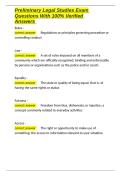 Preliminary Legal Studies Exam Questions With 100- Verified Answers&period;docx