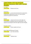 Legal Studies VCE Unit 3 4 Exam Revision Questions With 100- Verified Answers&period;docx
