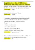 Legal Studies - Unit 3 AOS 1 Exam Questions With 100- Verified Answers&period;docx