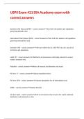 USPS Exam 421 SSA Academy exam with correct answers 