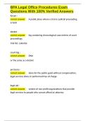 BPA Legal Office Procedures Exam Questions With 100- Verified Answers&period;docx   