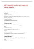 USPS Exam 421 Practice Set 1 exam with correct answers
