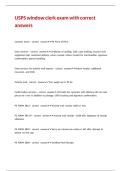 USPS window clerk exam with correct answers