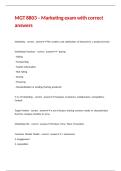 MGT 8803 – Marketing exam with correct answers