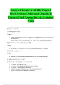Edexcel Chemistry &lpar;9CH0&rpar; Paper 2 Mark Scheme&colon; Advanced Organic & Physical &vert; Full Answer Key & Examiner Notes