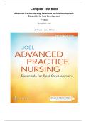 Complete Test Bank - Advanced Practice Nursing&colon; Essentials for Role Development&colon; Essentials for Role Development&comma; 5th Edition&period; By Lucille A&period; Joel&period; &lpar;All Chapters&comma; Latest Edition&rpar;