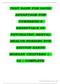 Psychiatric Mental Health Nursing Test Bank & Study Guide | 9th Edition Essentials