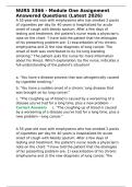 NURS 3366 - Module One Assignment Answered Questions &lpar;Latest 2026&rpar;&period;