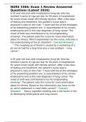 NURS 3366 Exam 1 Review Answered Questions &lpar;Latest 2026&rpar;