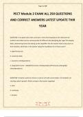 PECT Module 2 EXAM ALL 250 QUESTIONS AND CORRECT ANSWERS LATEST UPDATE THIR YEAR