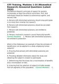 CITI Training&comma; Modules 1-24 &lpar;Biomedical Research&rpar; Answered Questions &lpar;Latest 2026&rpar;