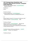 CITI Training Exam Questions and Answers &lpar;Most Recent Version&comma; Complete Study Material&rpar;&period;
