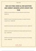 ISDS 3115 FINAL EXAM ALL 300 QUESTIONS AND CORRECT ANSWERS LATEST UPDATE THIR YEAR