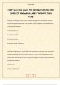 FSBPT practice exam ALL 300 QUESTIONS AND CORRECT ANSWERS LATEST UPDATE THIR YEAR