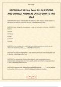 MICRO Bio 235 Final Exam ALL QUESTIONS AND CORRECT ANSWERS LATEST UPDATE THIS YEAR