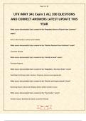 UTK INMT 341 Exam 1 ALL 200 QUESTIONS AND CORRECT ANSWERS LATEST UPDATE THIS YEAR