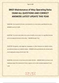BNSF-Maintenance of Way Operating Rules EXAM ALL QUESTIONS AND CORRECT ANSWERS LATEST UPDATE THIS YEAR
