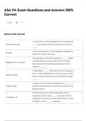 ASA 114 Exam Questions and Answers 100&percnt;  Correct