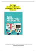 Data Analytics for Accounting 1st Edition Test Bank &vert; Complete Chapter Q&A &vert; Richardson