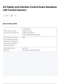 ATI Safety and Infection Control Exam Questions  with Correct Answers