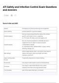 ATI Safety and Infection Control Exam Questions  and Answers