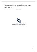 Samenvatting -  Grondslagen en Methoden van het Recht &lpar;LAW3068&rpar;