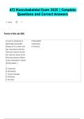 ATI Musculoskeletal Exam 2025 &vert; Complete  Questions and Correct Answers 