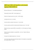 CMR Exam With 122 Questions and answers Updated NEW RATED A&plus; 