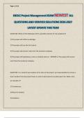 EBOLC Project Management EXAM NEWEST ALL QUESTIONS AND VERIFIED SOLUTIONS 2026-2027 LATEST UPDATE THIS YEAR