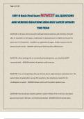 EMT-B Basic Final Exam NEWEST ALL QUESTIONS AND VERIFIED SOLUTIONS 2026-2027 LATEST UPDATE THIS YEAR