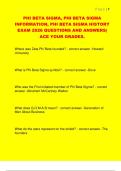 PHI BETA SIGMA&comma; PHI BETA SIGMA  INFORMATION&comma; PHI BETA SIGMA HISTORY  EXAM 2026 QUESTIONS AND ANSWERS&vert;  ACE YOUR GRADES&period;