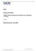 OCR A LEVEL 2025 DRAMA & THREATRE Paper 43 MS &plus; free study guide at end