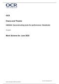 OCR A LEVEL 2025 DRAMA & THREATRE Paper 44 MS &plus; free study guide at end
