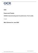 OCR A LEVEL 2025 DRAMA & THREATRE Paper 46 MS &plus; free study guide at end