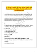 AHA PALS Practice Exam 2025 UPDATE&sol;PRACTICE QUESTIONS AND CORRECT VERIFIED ANSWERS&lpar;complete solutions