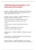 AAMI Pathology for Embalmers - LU1 exam with correct answers&period;