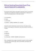 Ethical Hacking Essentials Exam Prep QUESTIONS WITH ANSWERS