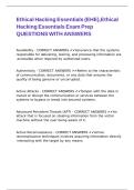 Ethical Hacking Essentials &lpar;EHE&rpar;&comma;Ethical Hacking Essentials Exam Prep QUESTIONS WITH ANSWERS