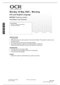 OCR AS LEVEL 2025 ENGLISH LANGUAGE Paper 2 QP &plus; free study guide at end